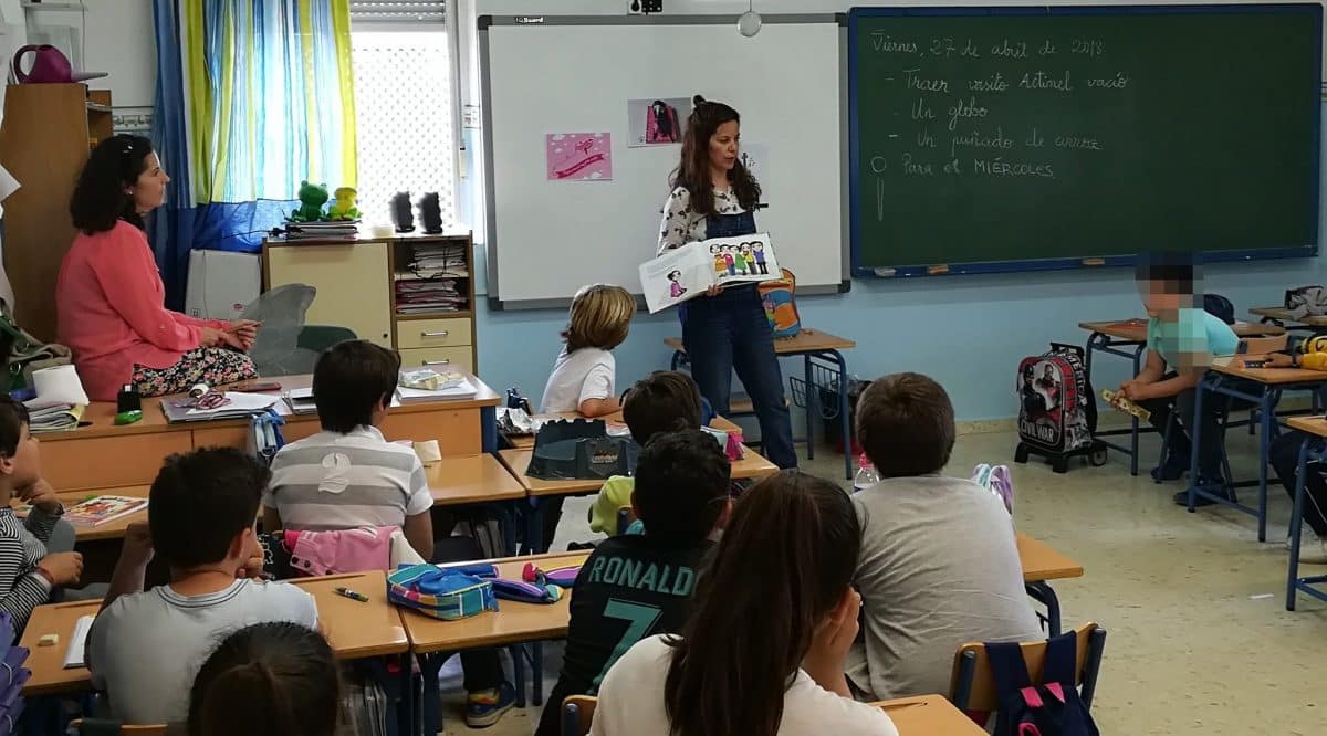 Imagen de una clase del Hipólito Lobato. Foto del CEIP Hipólito Lobato.