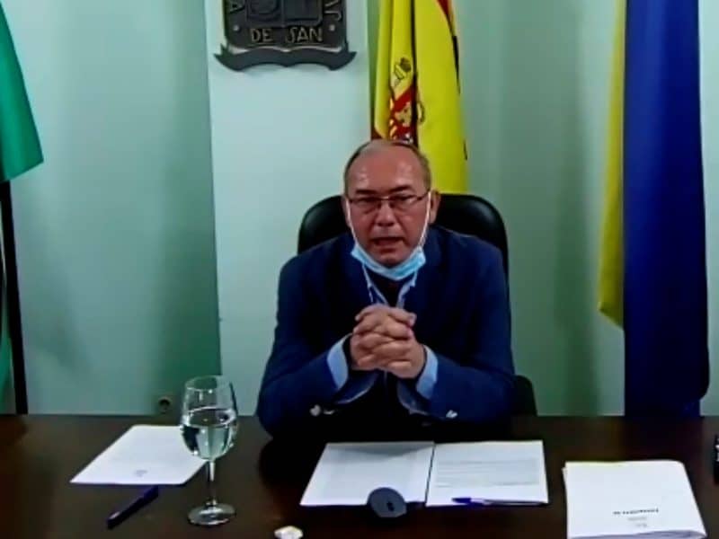 Fernando Zamora durante una intervención telemática. Foto del Ayuntamiento.
