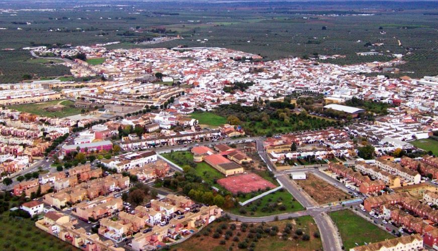 Benacazón a vista de pájaro. Foto del Ayuntamiento de Benacazón.