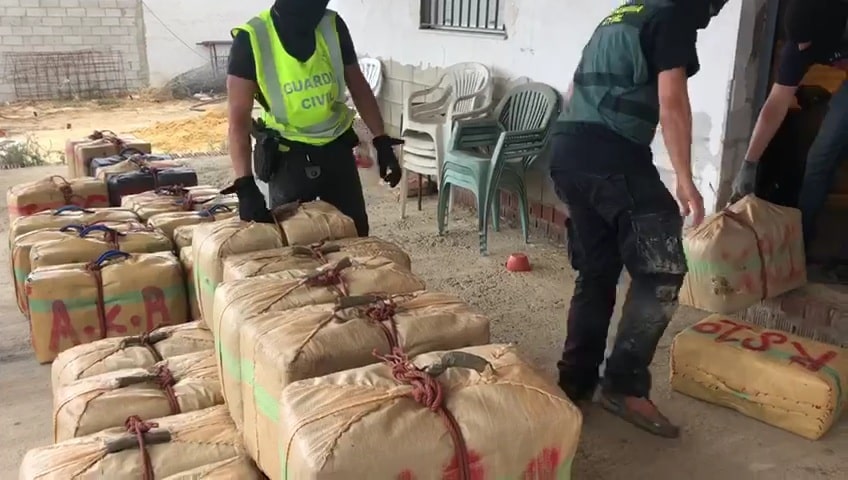Incautación de la droga una vez fue depositada en una guardería de Dos Hermanas.