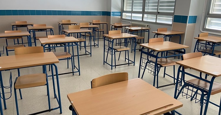 Una de las clases del IES Las Encinas de Valencina de la Concepción.