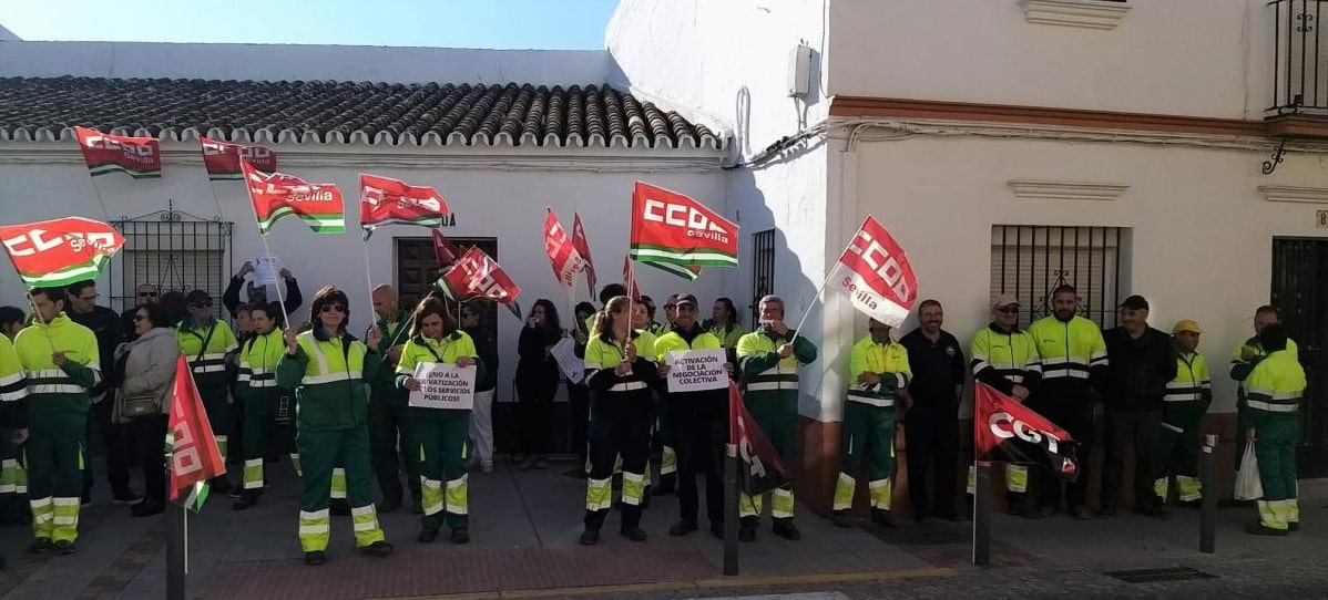 Empleados en contra de la privatización