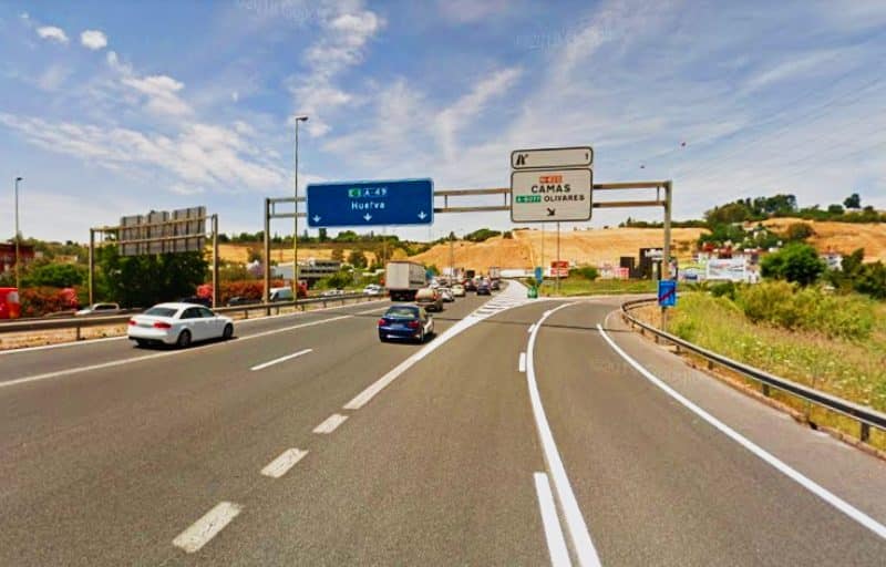 Carretera A49 sentido Huelva