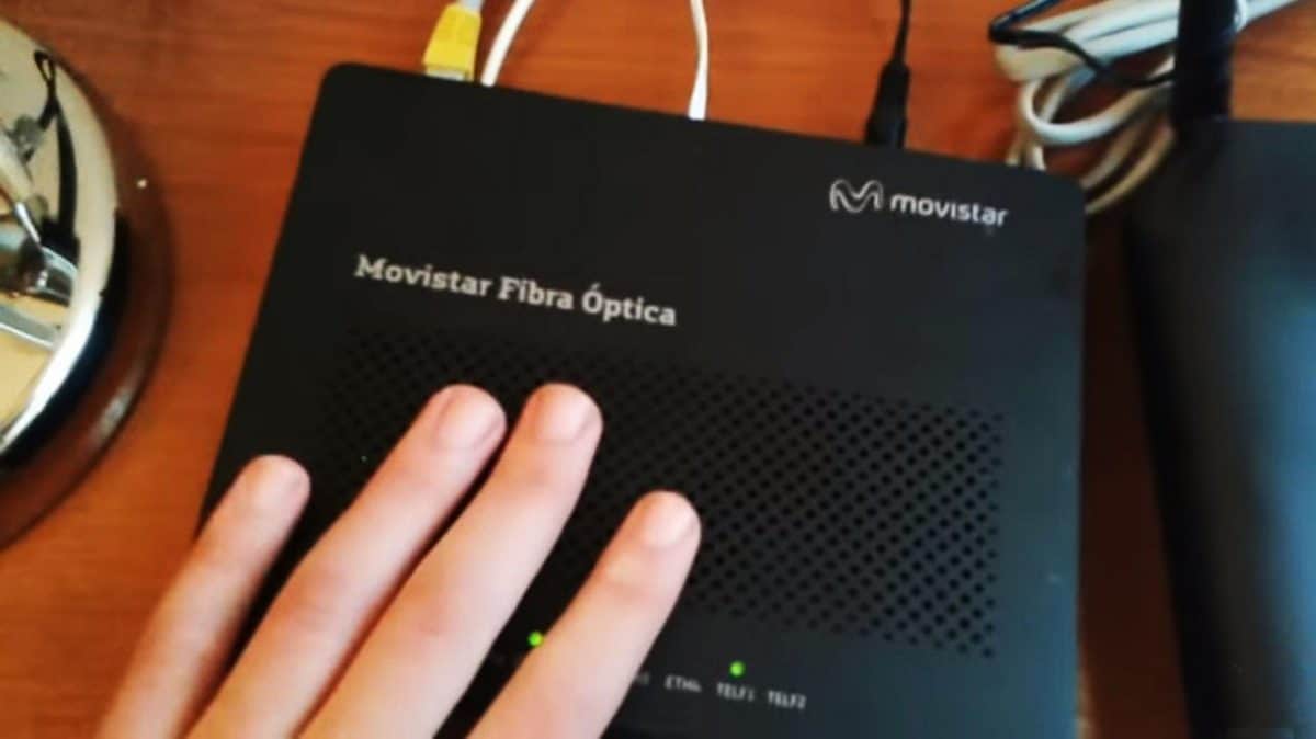 Router de fibra óptica de Movistar