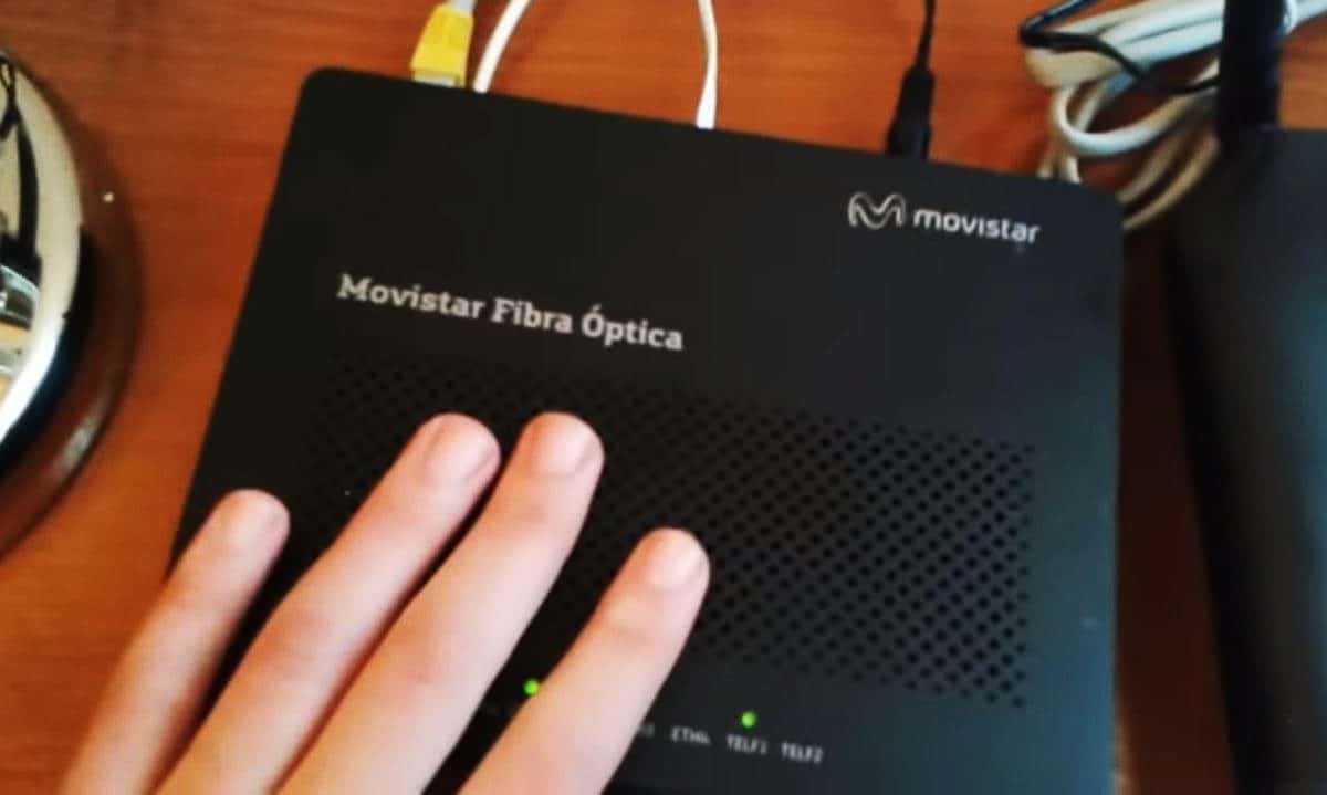 Router de fibra óptica de Movistar