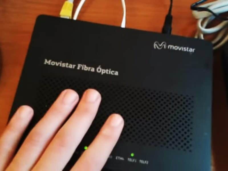 Router de fibra óptica de Movistar