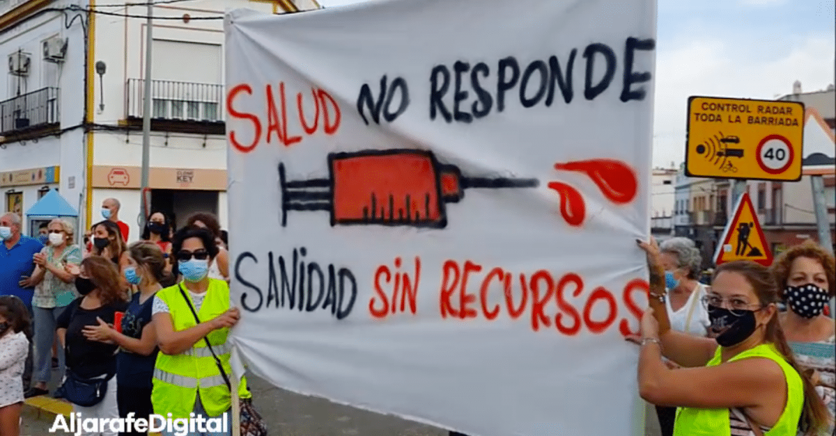 Imágenes de la manifestación del 28 de septiembre por la reapertura de los centros. Foto: Nicolás López.