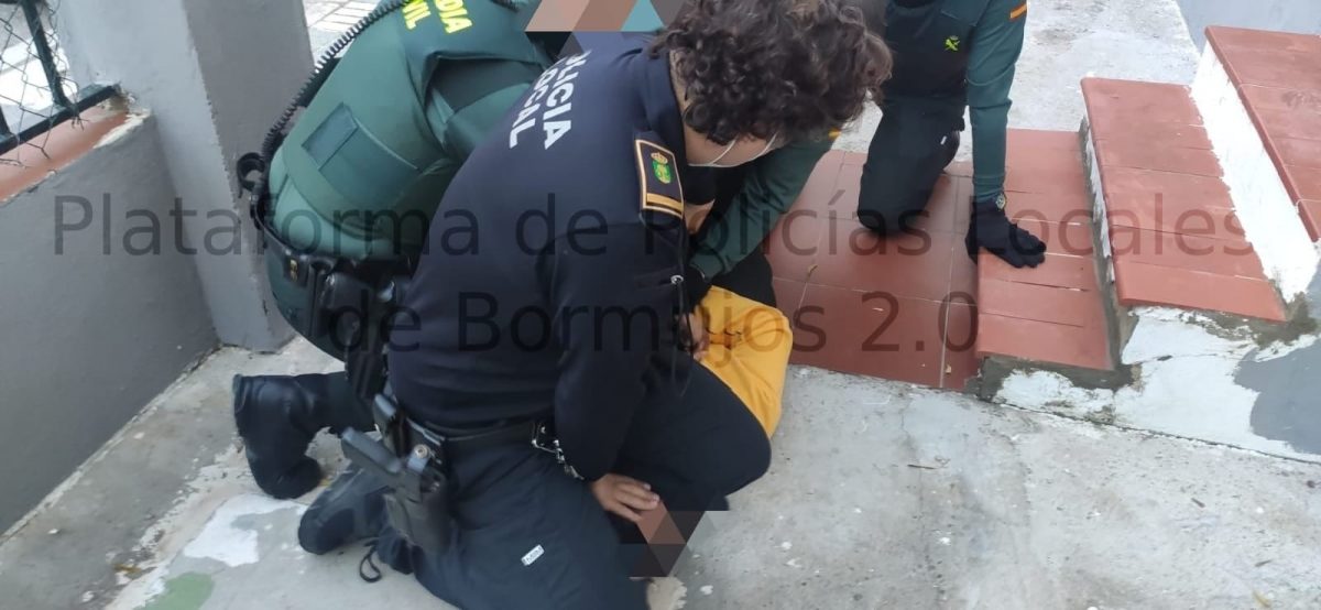 Imagen de la detención en Bormujos. Imagen de Plataforma de Policía de Bormujos 2.0