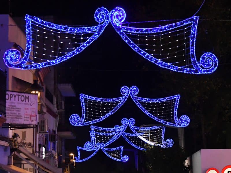 Alumbrado en Tomares de 2019. Foto del Ayuntamiento de Tomares.