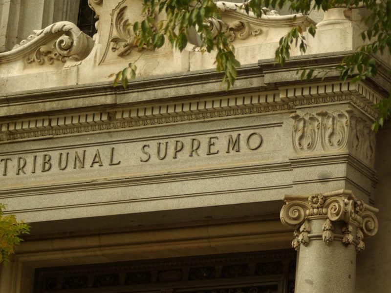 Fachada del Tribunal Supremo.