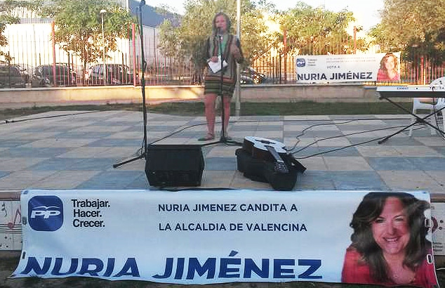 Nuria Jiménez en su etapa como candidata a la alcaldía de Valencina. Partido Popular de Sevilla.