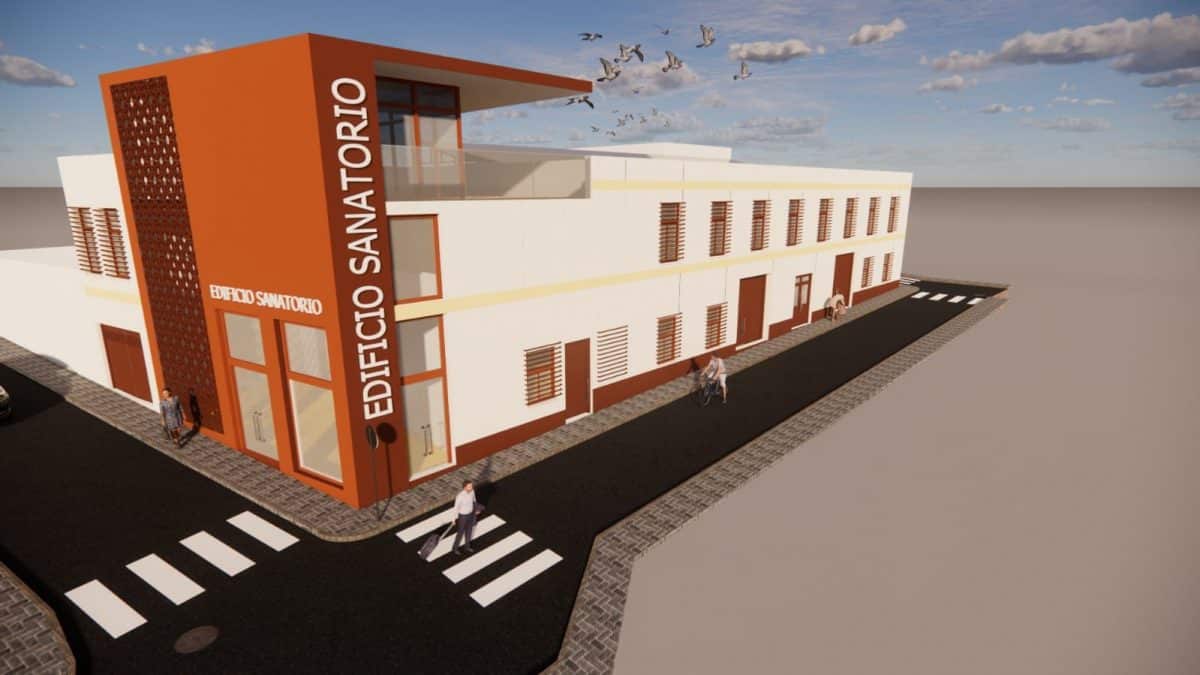 Reproducción del nuevo centro de asociaciones que podría llamarse Edificio Sanatorio.