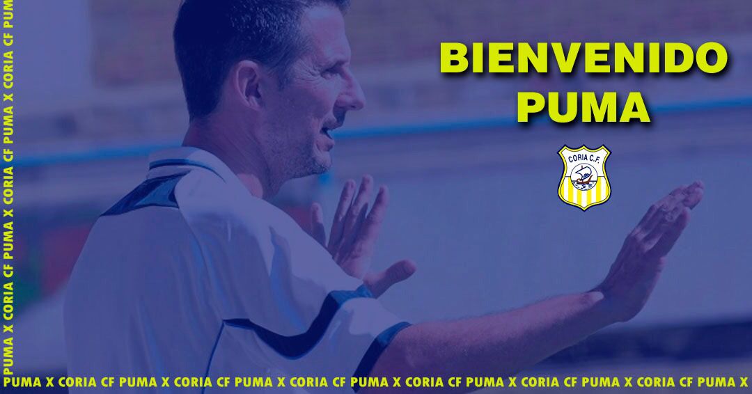 Imagen de bienvenida que el Coria CF ha realizado para Puma. Imagen del Coria CF.