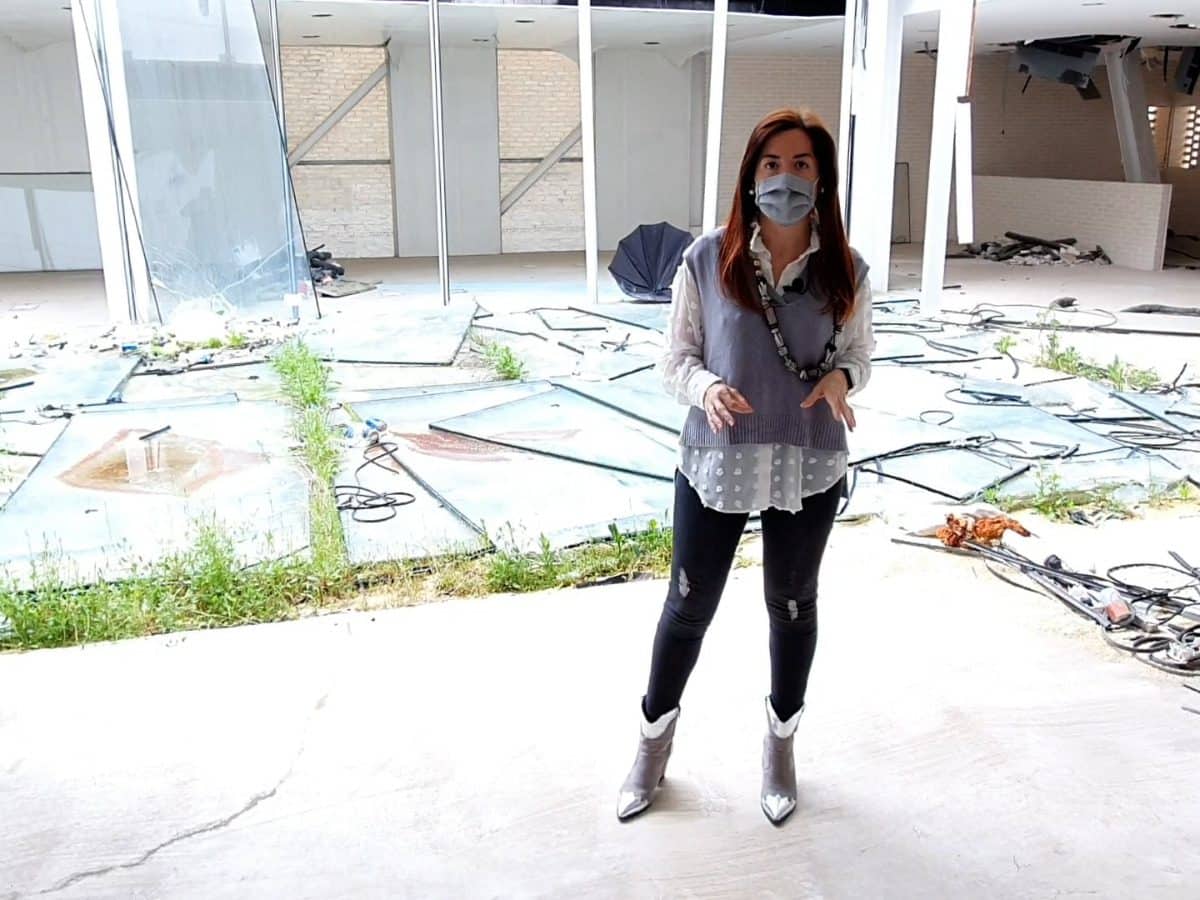 Fátima Manchado, portavoz de Ciudadanos de San Juan de Aznalfarache, en la nueva sede del SAE.