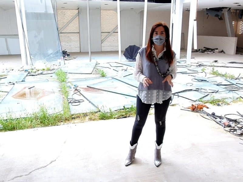 Fátima Manchado, portavoz de Ciudadanos de San Juan de Aznalfarache, en la nueva sede del SAE.