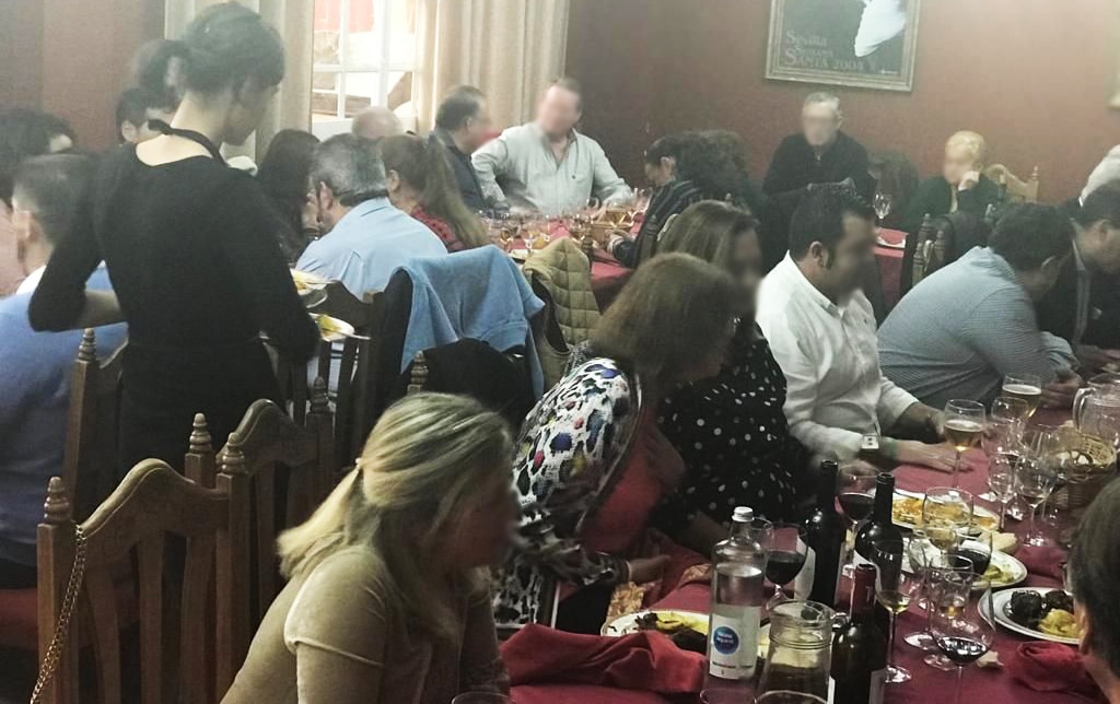 Comida de Navidad del Partido Popular el 15 de diciembre de 2019. Foto de @PP_de_Bormujos