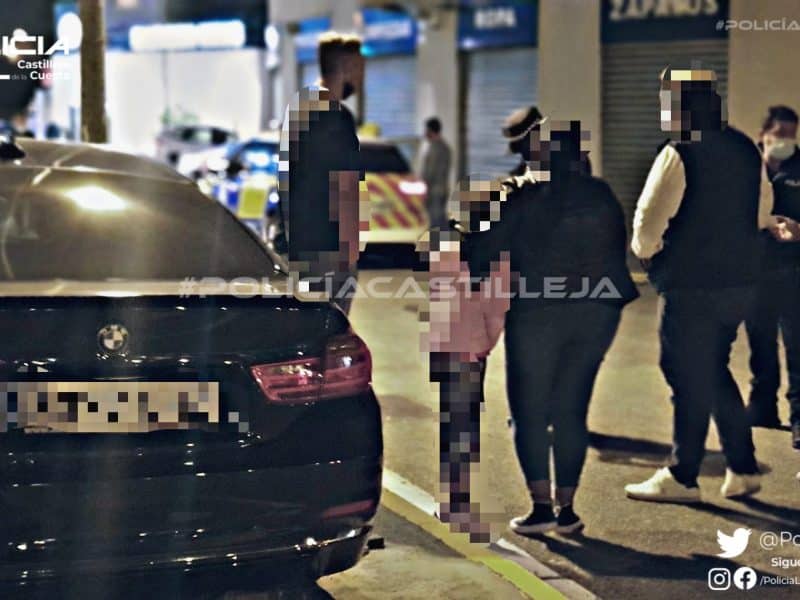 Imagen de los hechos acaecidos el viernes tarde en Castilleja. Foto de la Policía Local de Castilleja.