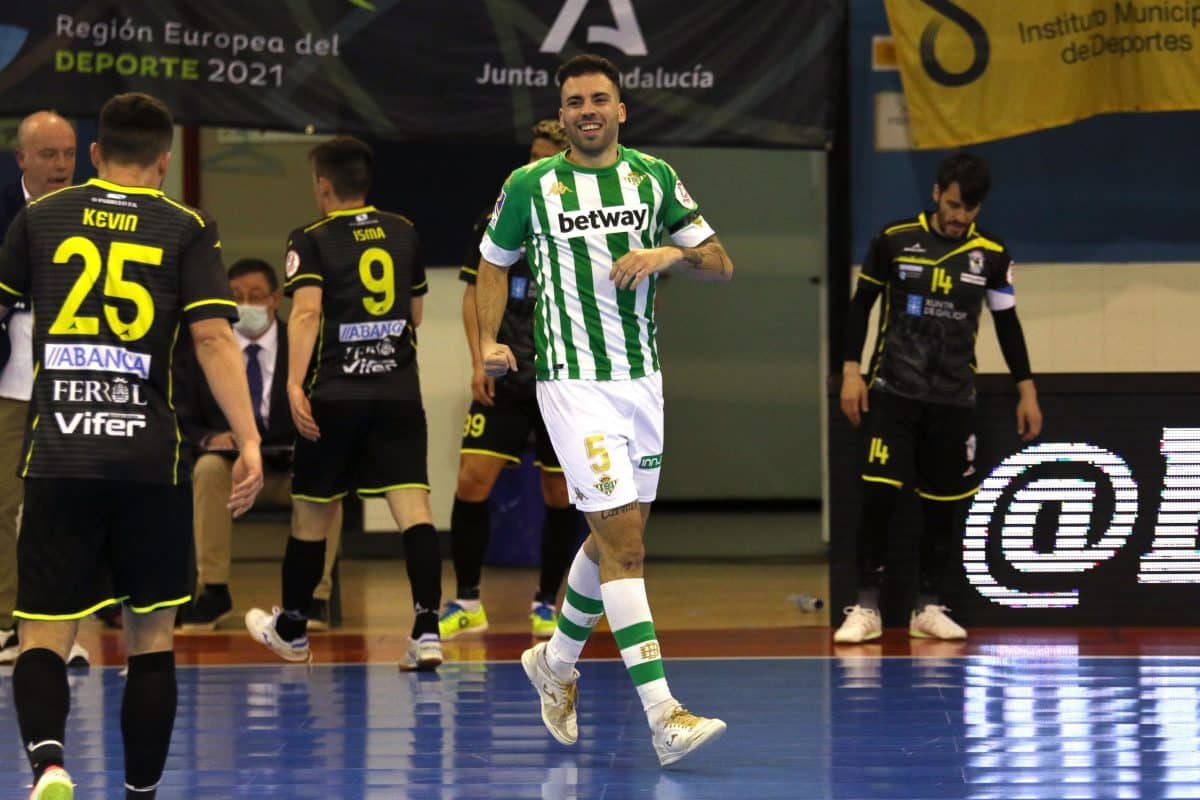 El sanjuanero Elías Beltrán durante el partido de este fin de semana. Foto del Real Betis FS.