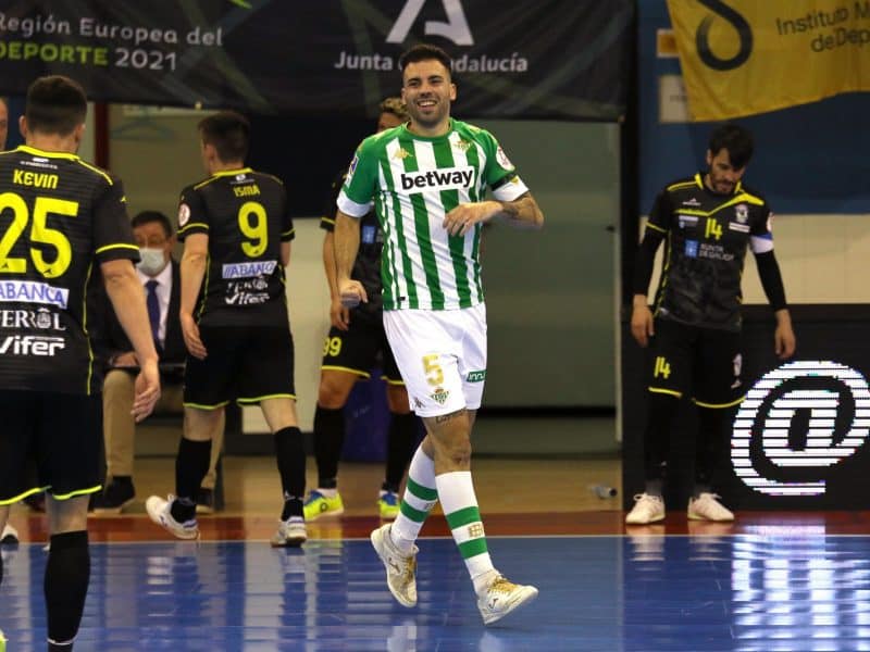 El sanjuanero Elías Beltrán durante el partido de este fin de semana. Foto del Real Betis FS.