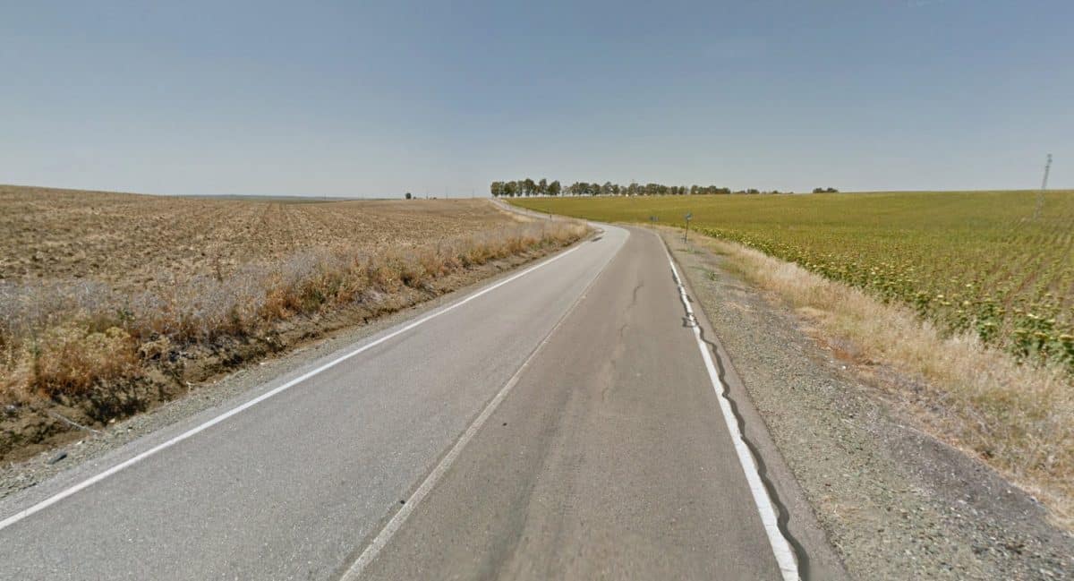 Carretera que une Olivares y Gerena.