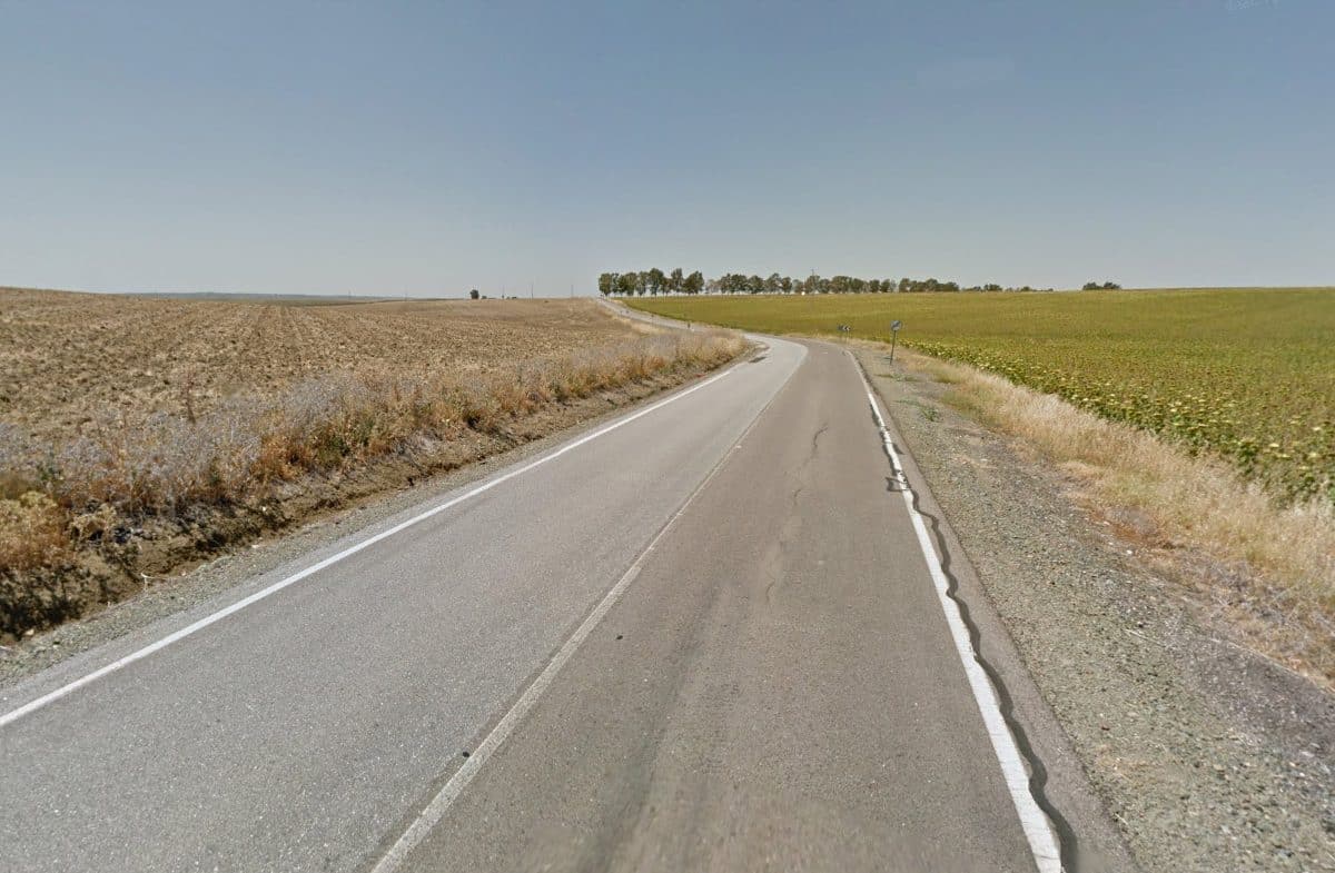 Carretera que une Olivares y Gerena.
