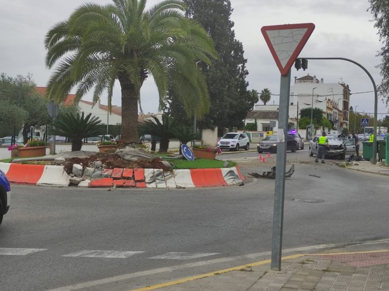 Imagen del accidente en la Avenida Europa.