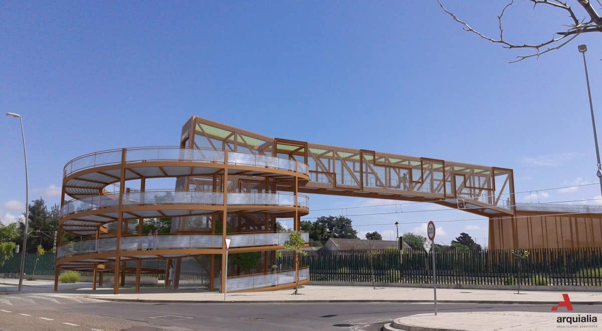 Proyecto de la pasarela de Sanlúcar la Mayor. Foto del Ayto. de Sanlúcar la Mayor.