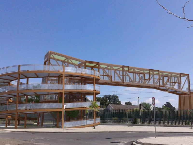 Proyecto de la pasarela de Sanlúcar la Mayor. Foto del Ayto. de Sanlúcar la Mayor.