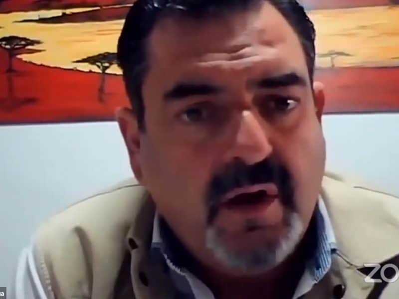 Manuel Pérez Paniagua durante un pleno de San Juan de Aznalfarache.