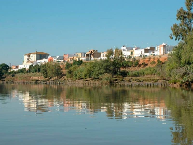 La Puebla del Río desde el Guadalquivir.