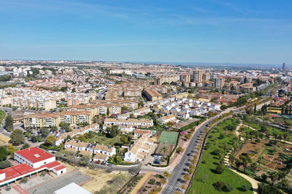 Vista aérea de Mairena del Aljarafe.