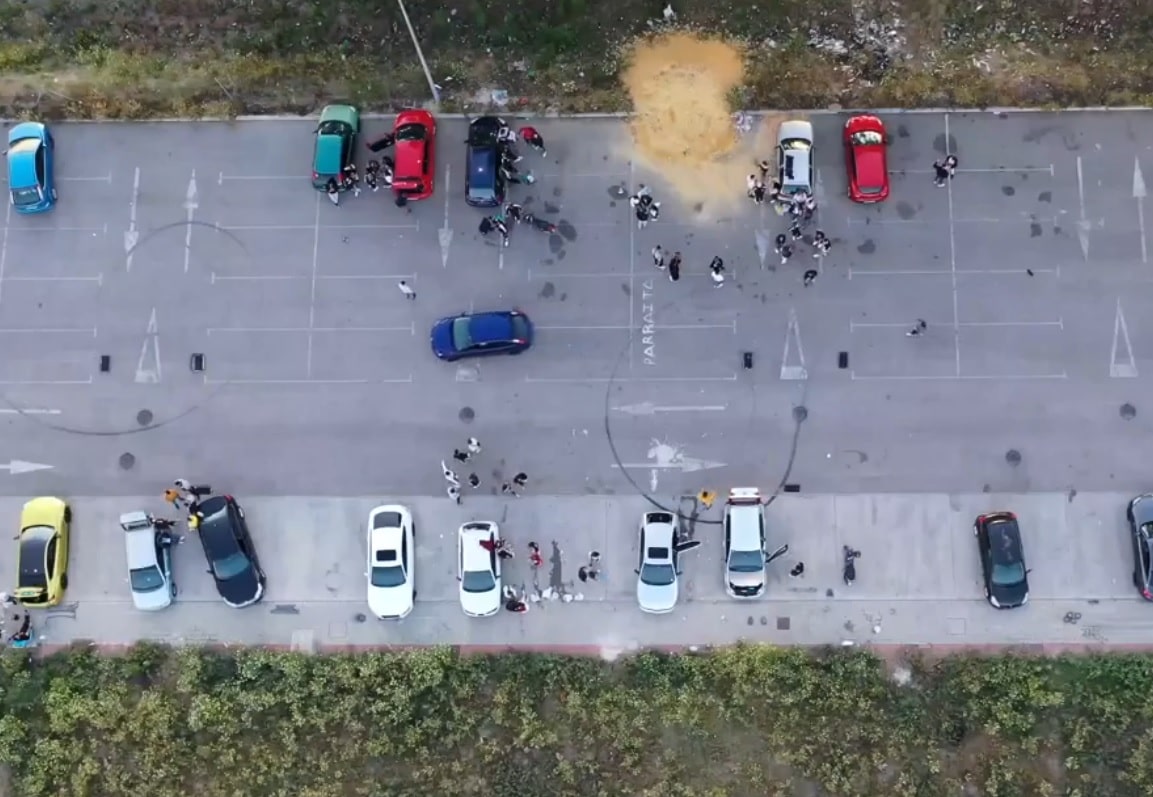 Imagen capturada por el dron de la Policía Local de Bormujos.