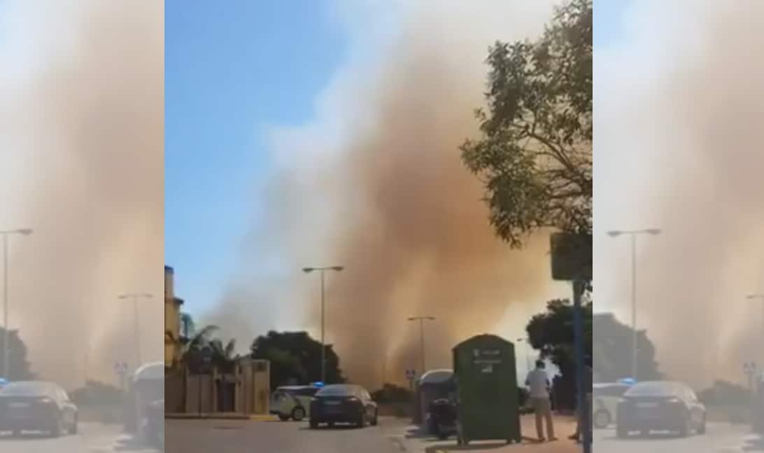 Imagen del incendio entre Gelves y Mairena.
