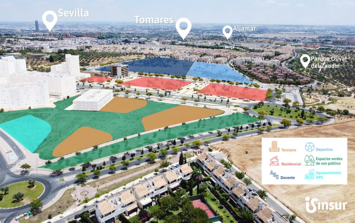 Imagen del nuevo desarrollo urbanístico de Grupo Insur en Tomares. GRUPO INSUR.