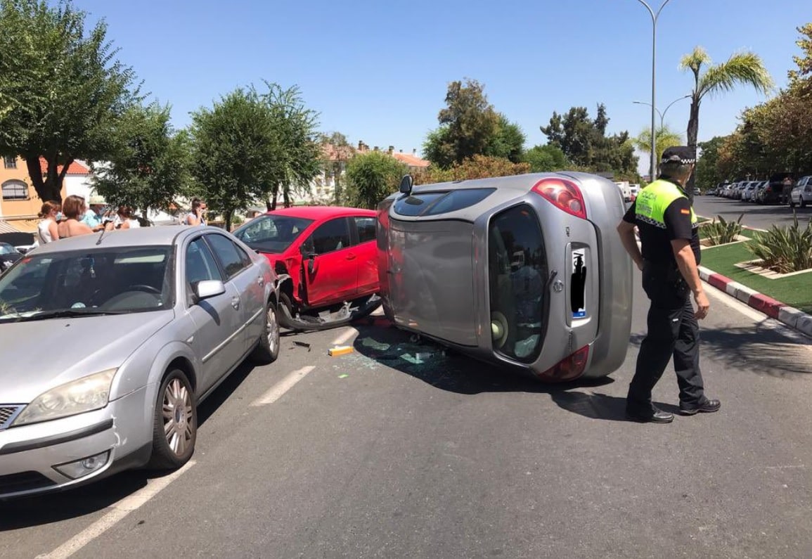 Imagen del siniestro. Policía Local de Tomares.