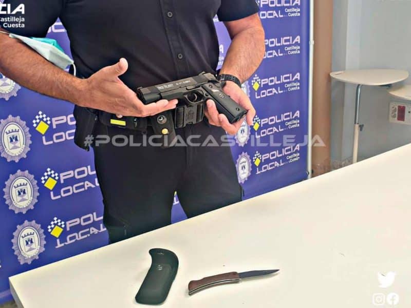 Armas incautadas por la Policía Local