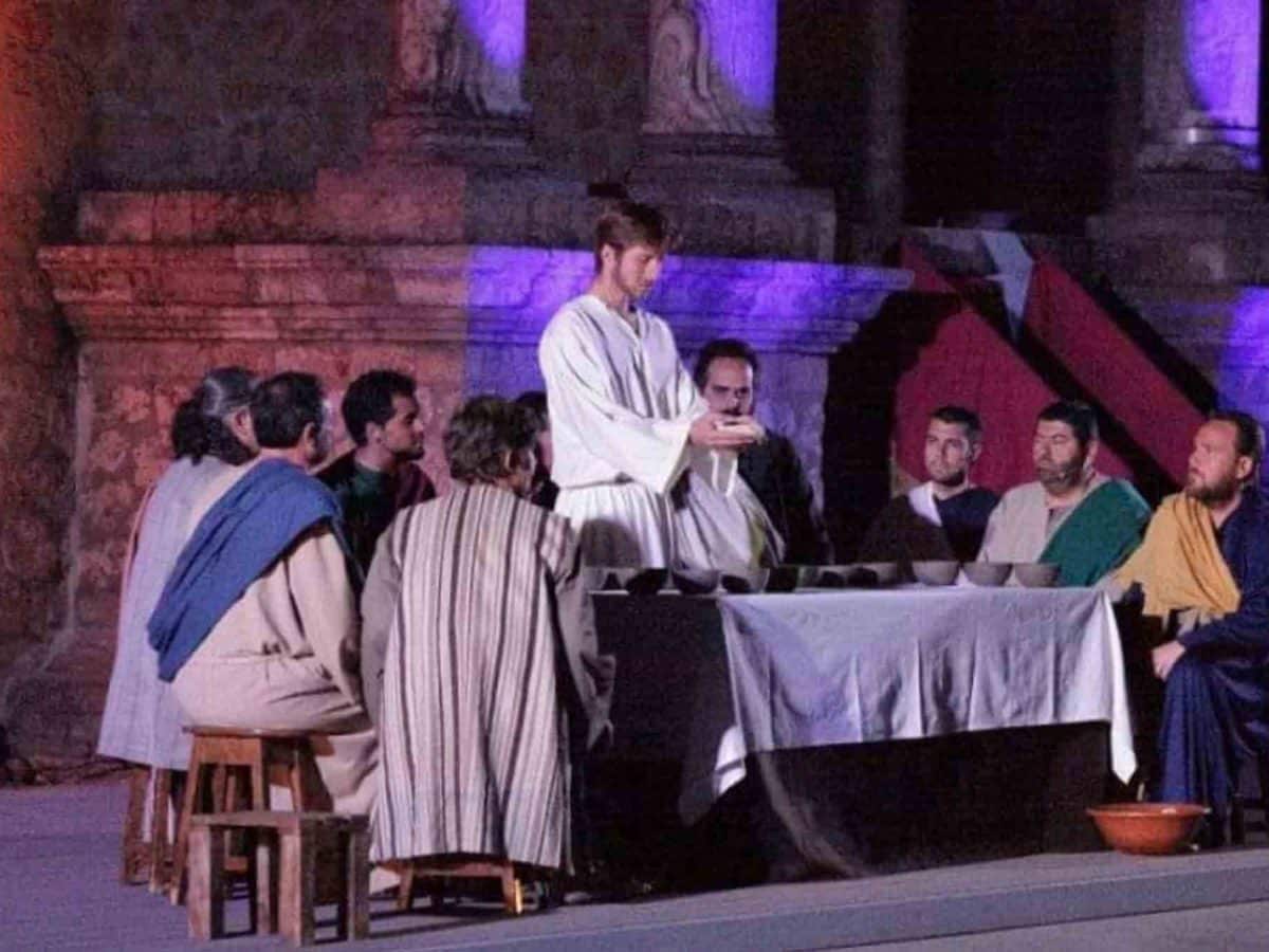 Imagen de la escenificación de la Pasión de Cristo en Itálica / AD