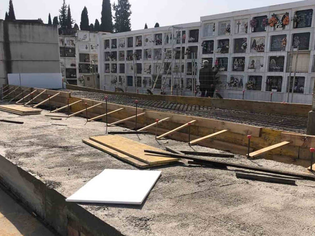 Obras de mejora del cementerio de Camas