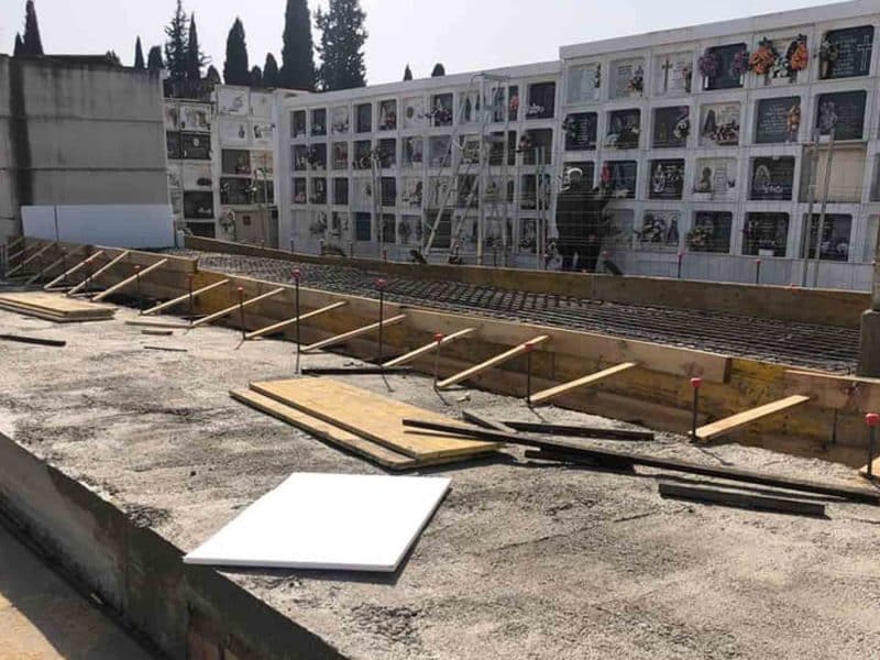Obras de mejora del cementerio de Camas
