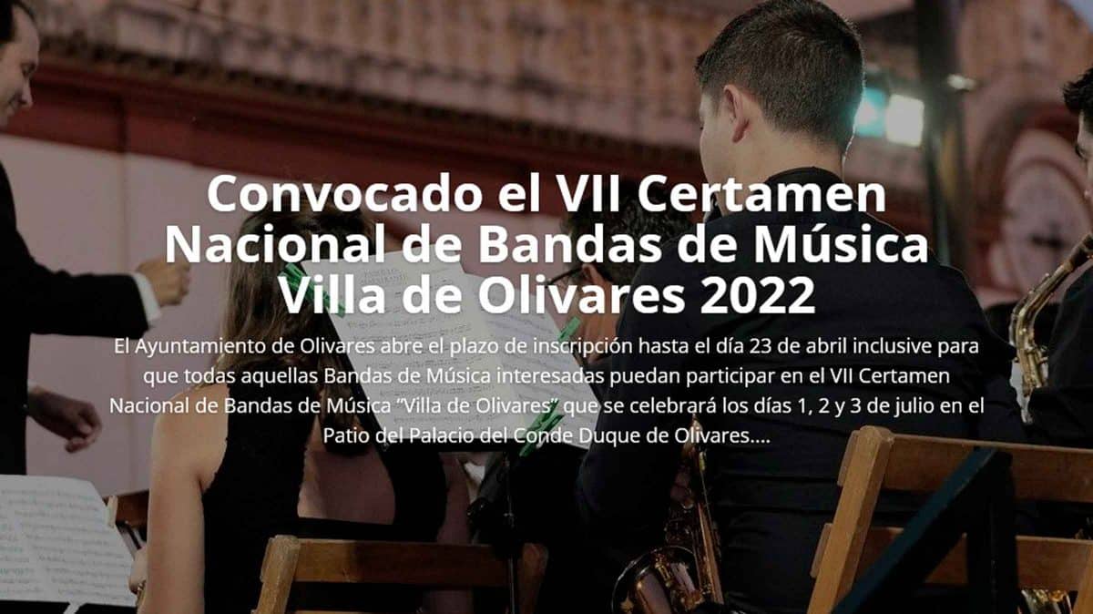 Cartel del certamen de bandas de Semana Santa de Olivares / AD
