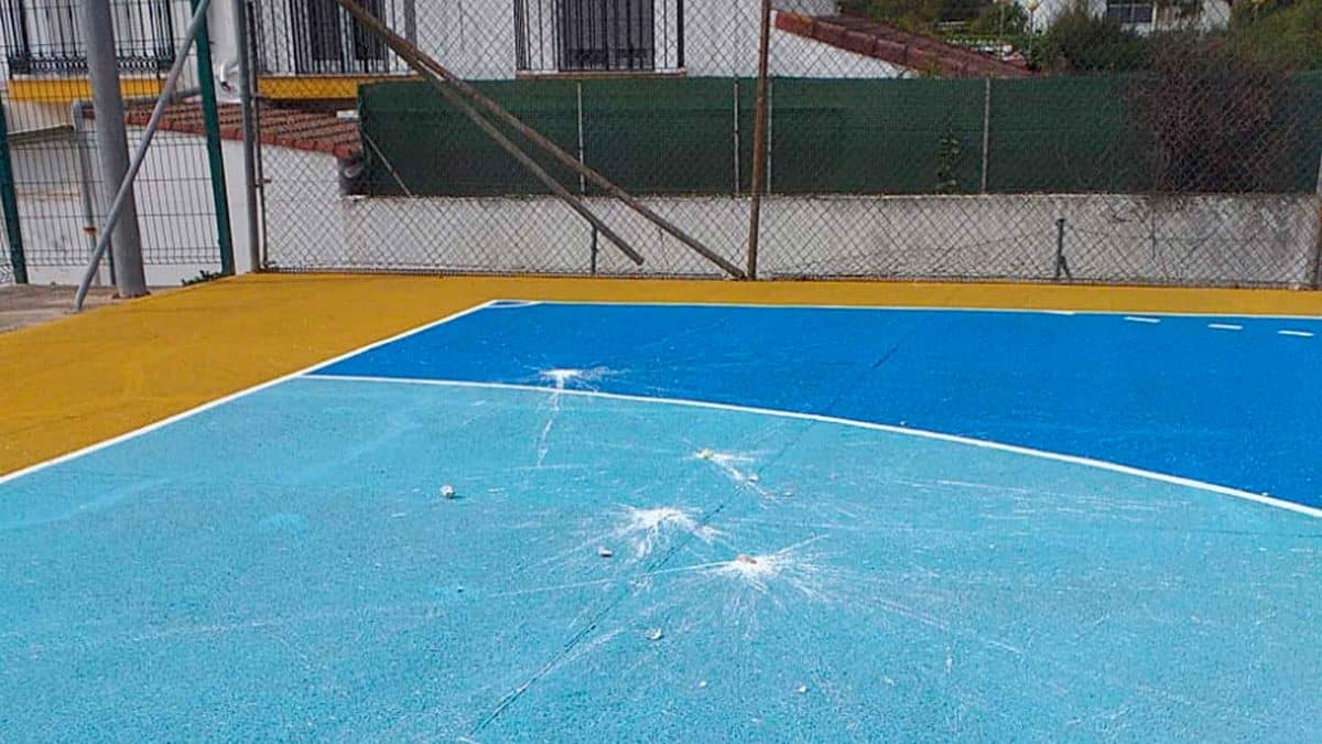 Actos vandálicos y destrozos en el Complejo Deportivo Cavalieri de Mairena del Aljarafe