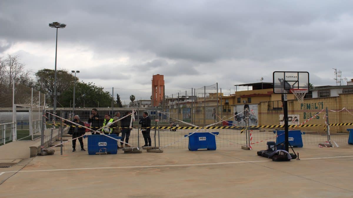 Obras en el polideportivo San José Obrero en San Juan