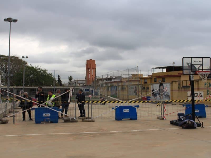 Obras en el polideportivo San José Obrero en San Juan