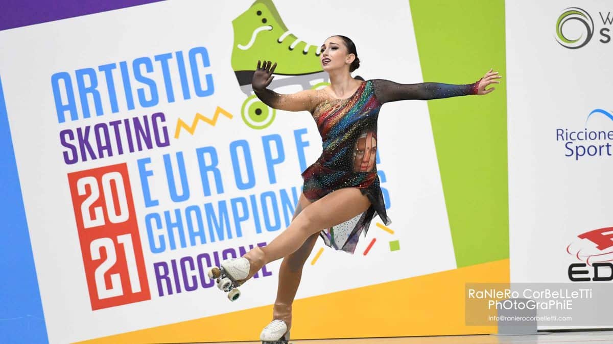 Imagen de la ganadora de patinaje artístico europea de 2021 en categoría de solo danza / AD