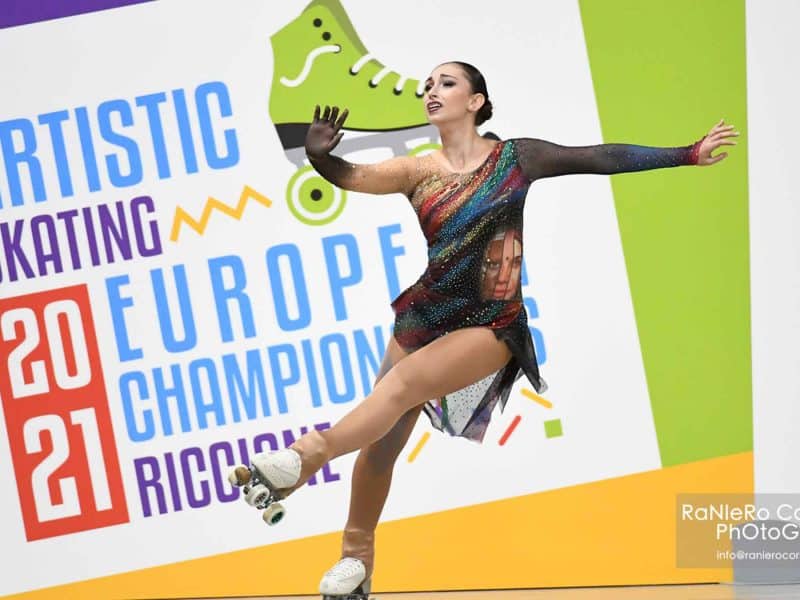 Imagen de la ganadora de patinaje artístico europea de 2021 en categoría de solo danza / AD