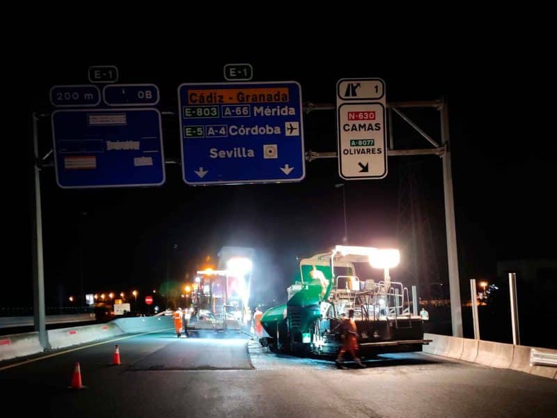 Cortes de tráfico en la A-49 por obras en el enlace con La Pañoleta / AD