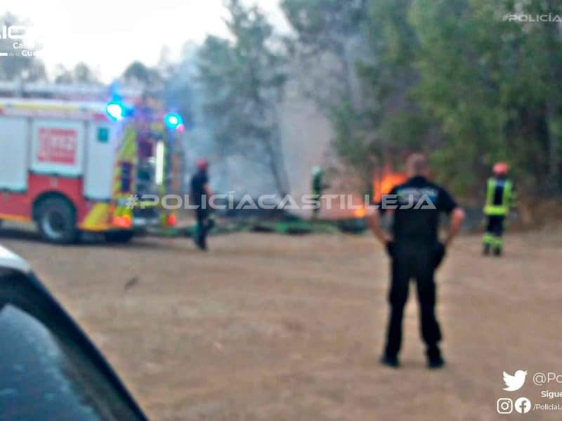 Imagen del incendio provocado por quema de neumáticos / AD