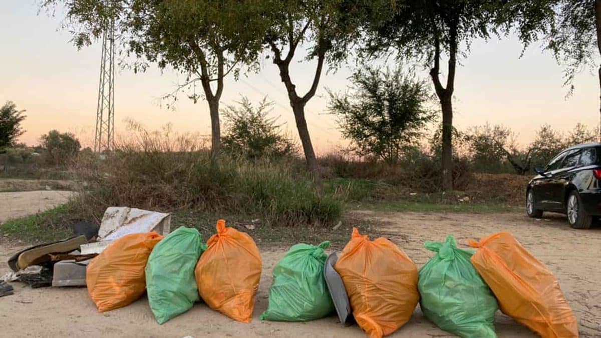 Kilos de basura recogidos en la naturaleza del entorno del Río Pudio / AD