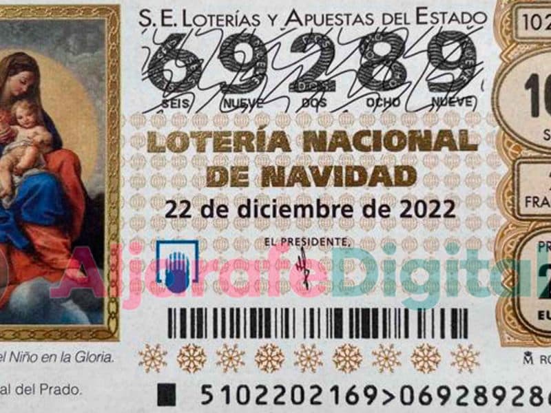 Imagen de un décimo de Lotería de Navidad de 2022 / AD