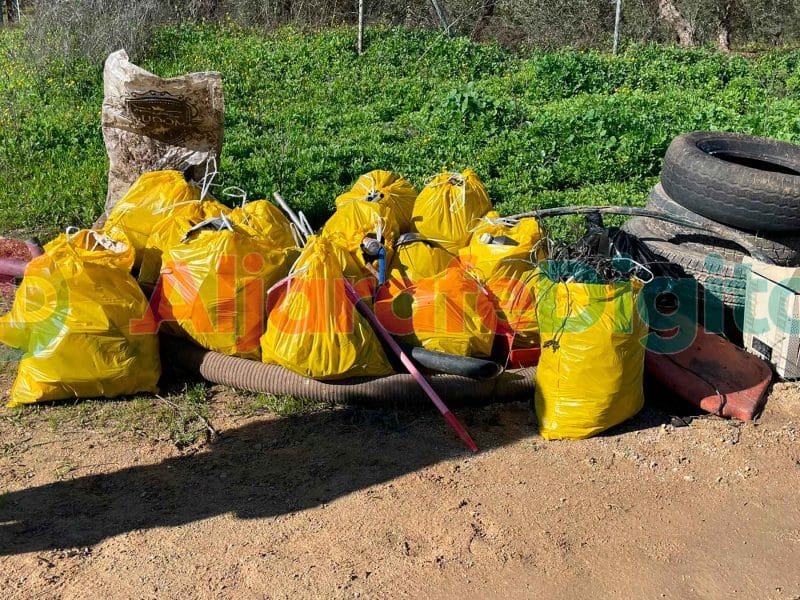 Imagen de basura recogida en el Arroyo Río Pudio el 3 de enero de 2023 / AD